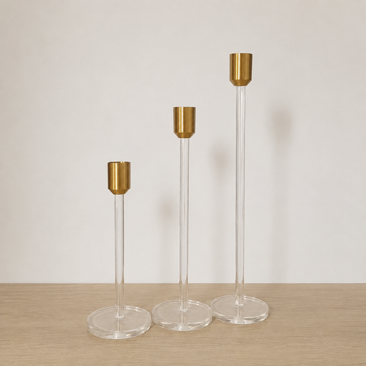 Modern Acrylic Candle Holders SET OF 3