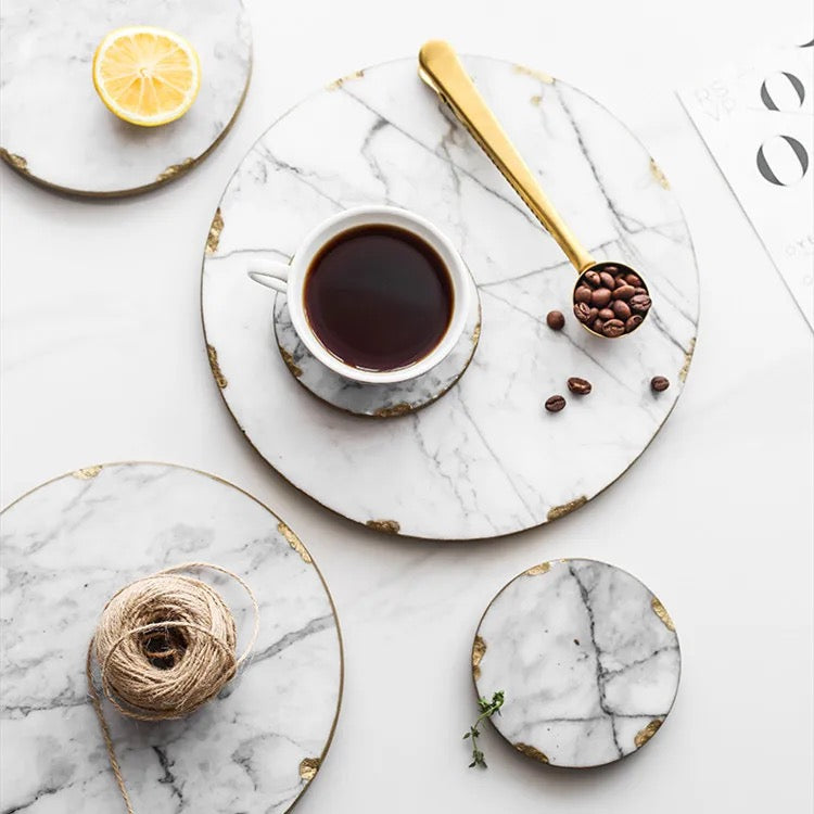 Decorative Round/ rectangle Jewelry Marble Tray