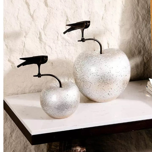 2025 Apple Decor With Metal Bird