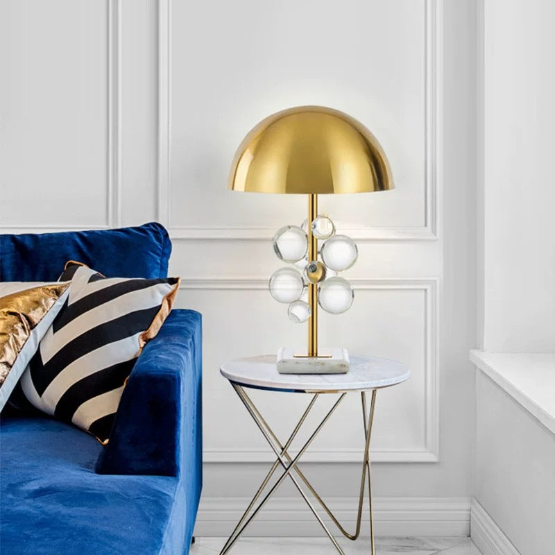 Crystal Table Lamp With Marble Base