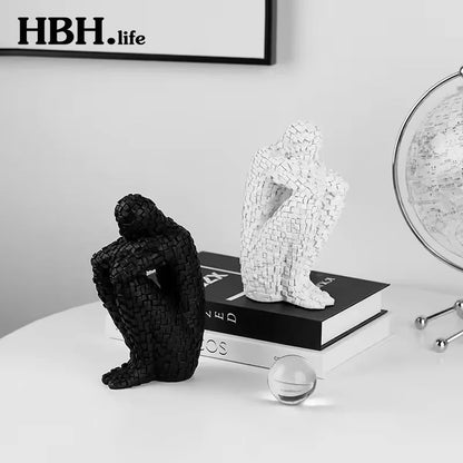 Set of 2 Abstract Mosaic Sculpture - Same Color