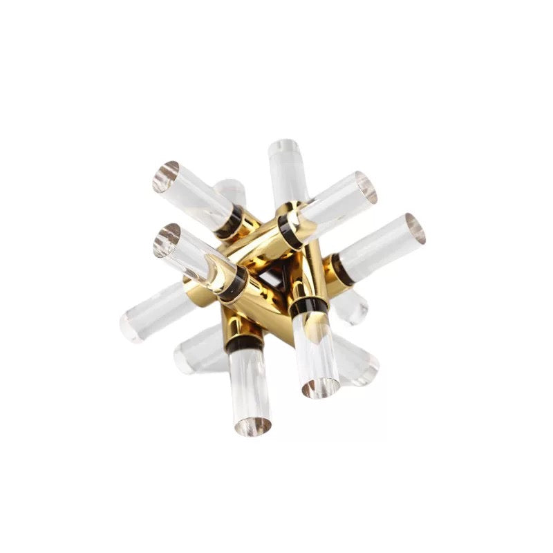 Crystal & Gold Geometric Décor Set