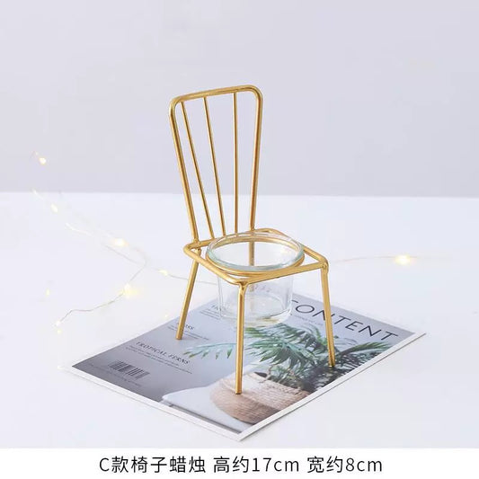 Pack Of 2 Chair Candle Holder