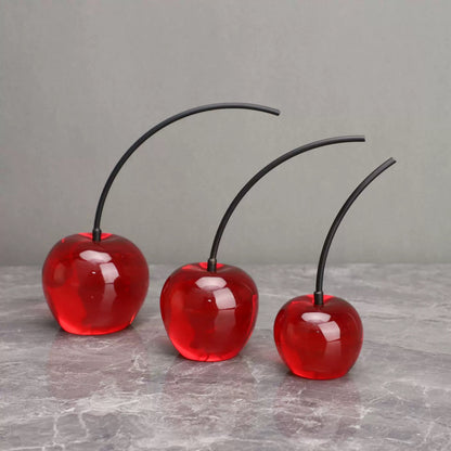 Set of 3 Glass Cherries