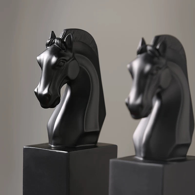 Horse Bookend Black/White