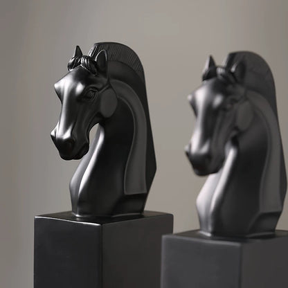 Horse Bookend Black/White