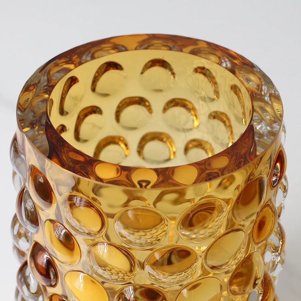 Luxurious Gold Bubble Glass Vases