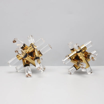 Crystal & Gold Geometric Décor Set