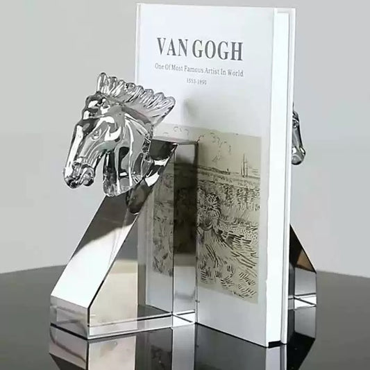 Crystal Horse Bookend