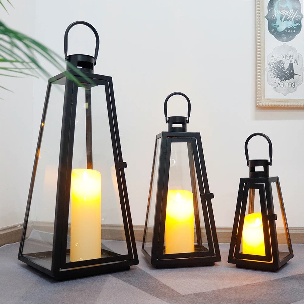 Set Of 3 Floor Lanterns