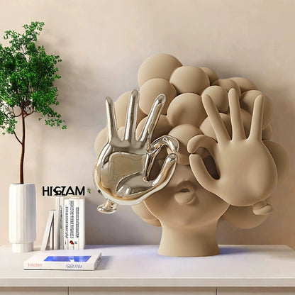 Velvet Abstract Sculpture — modern luxury décor