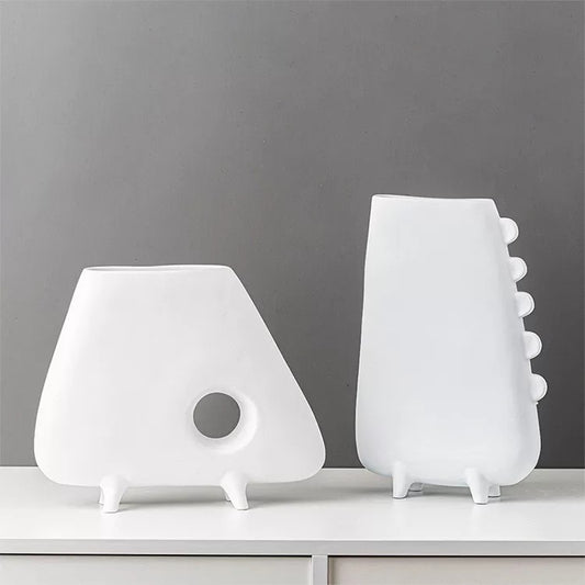 Modern Sculptural Vases - Set Of 2