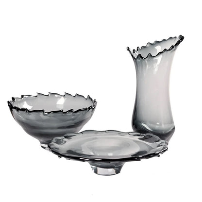 Smokey Glass Center Pieces
