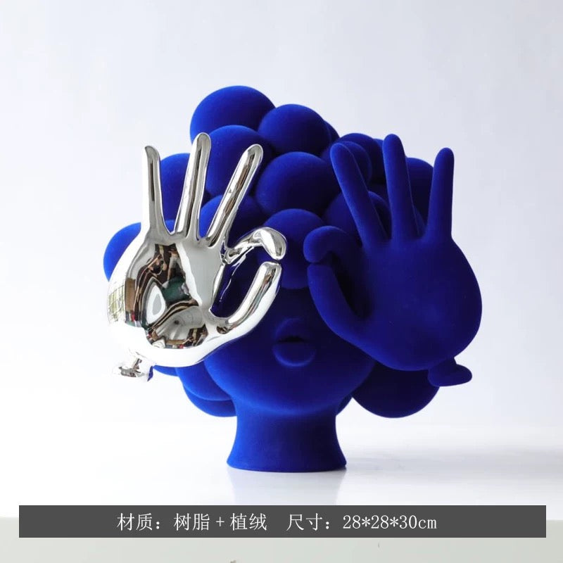 Velvet Abstract Sculpture — modern luxury décor