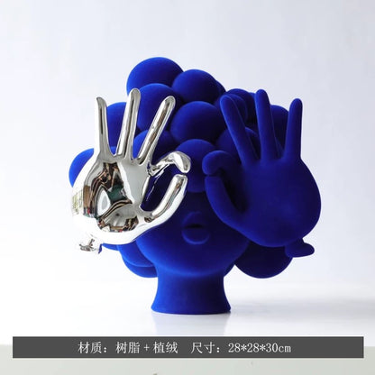 Velvet Abstract Sculpture — modern luxury décor