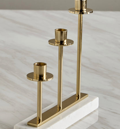 Luxurious Gold & Marble Candle Holder