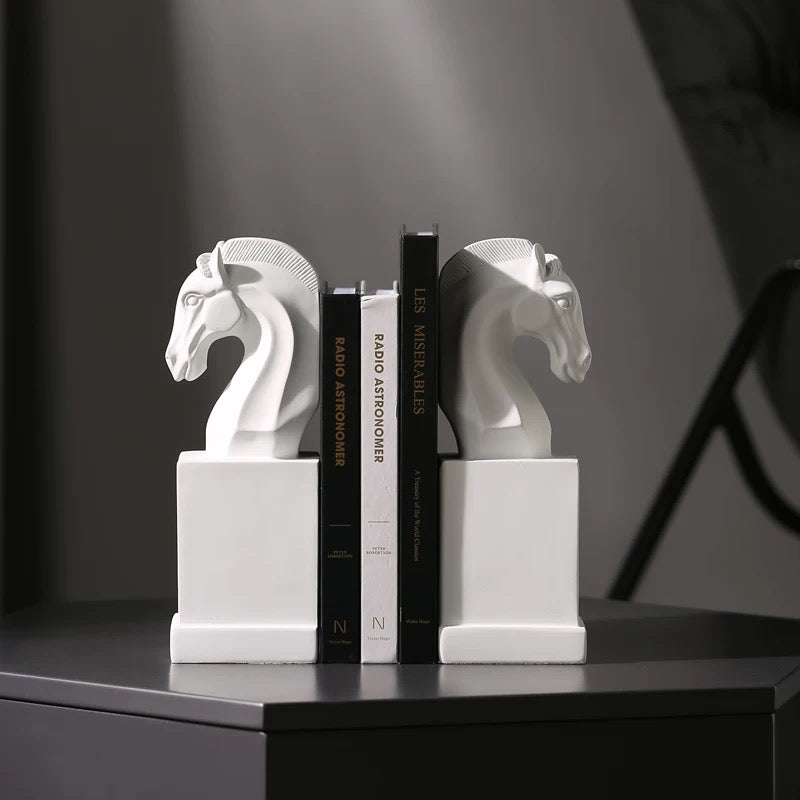 Horse Bookend Black/White