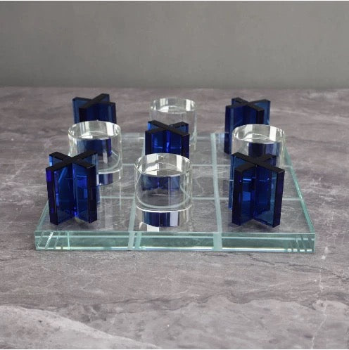 Glass Tic Tac Toe With Glass Base