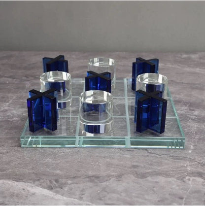 Glass Tic Tac Toe With Glass Base