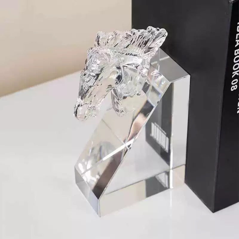 Crystal Horse Bookend