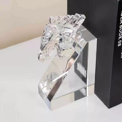Crystal Horse Bookend