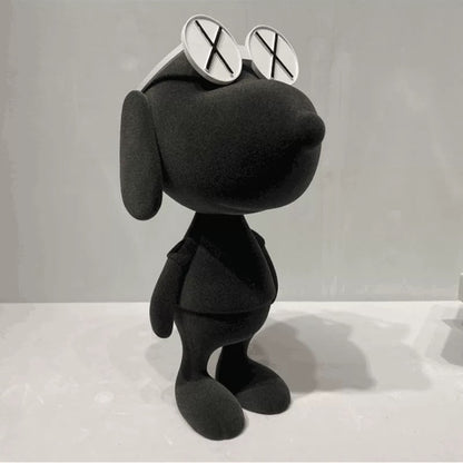 Velvet Snoopy Sculpture