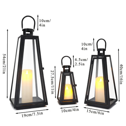 Set Of 3 Floor Lanterns