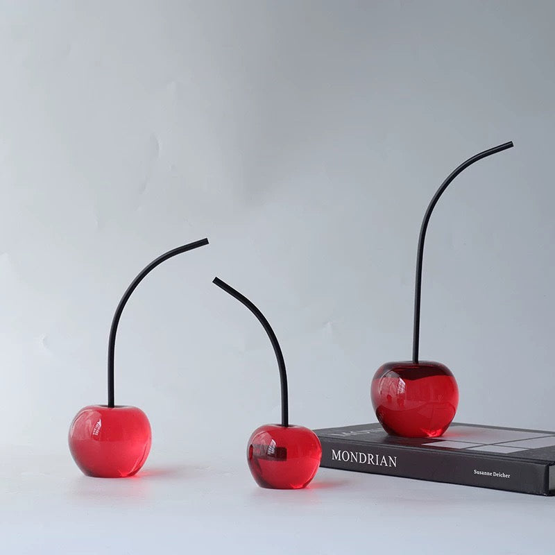 Set of 3 Glass Cherries