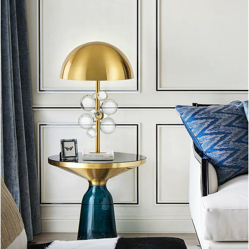 Crystal Table Lamp With Marble Base