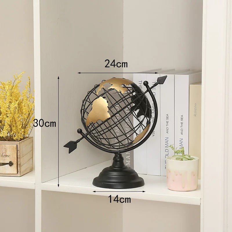 Golden World Globe – Luxury Décor Piece