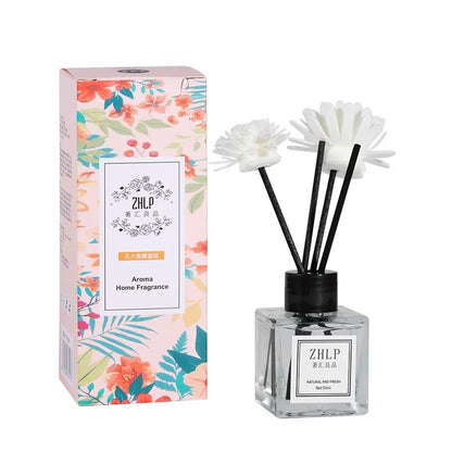 50ML Reed Diffuser With Flowers - Pack Of 2