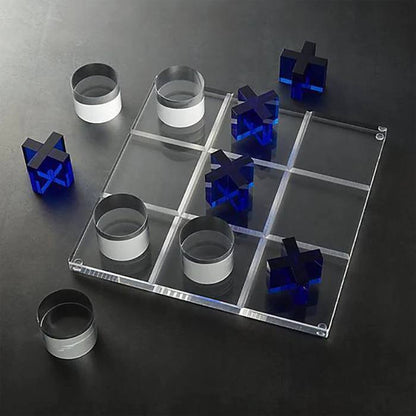 Glass Tic Tac Toe With Glass Base