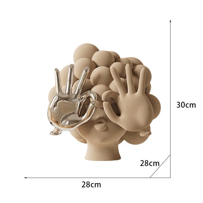 Velvet Abstract Sculpture — modern luxury décor