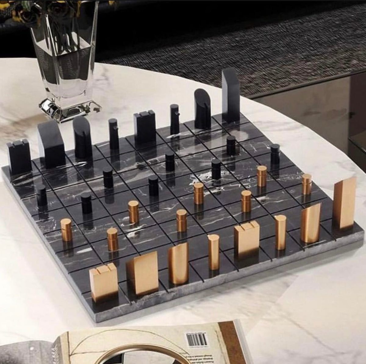 The Ultimate Minimalist Marble Chess Set