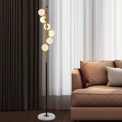 Marble Floor Lamp With 6 Bulbs