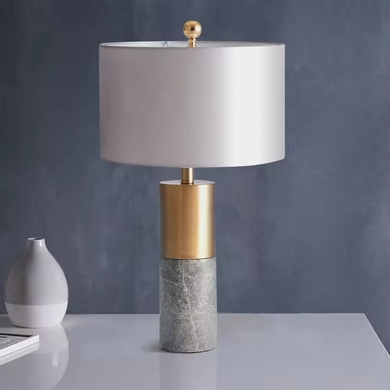 Luxury Marble &amp; Stainless Table Lamp