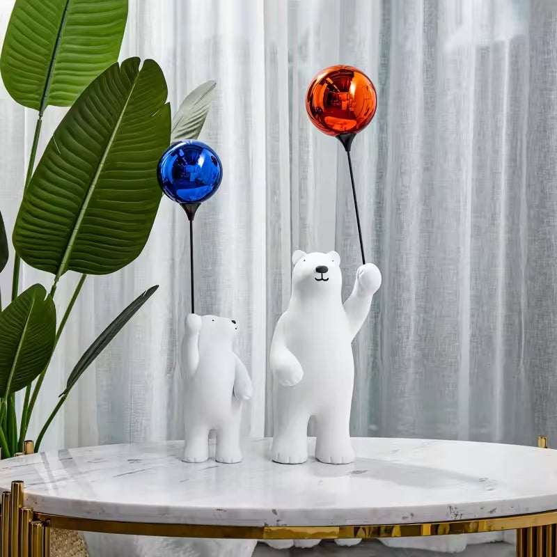 Trendy Bear With Colored Balloon