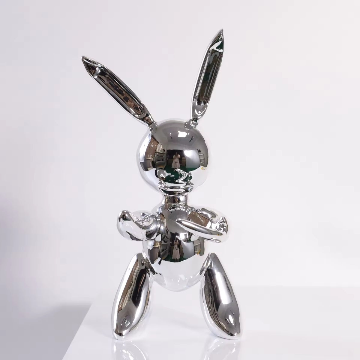 Three Color Resin Rabbit Ornament Creative Electroplating Silver Gold Small Home Crafts