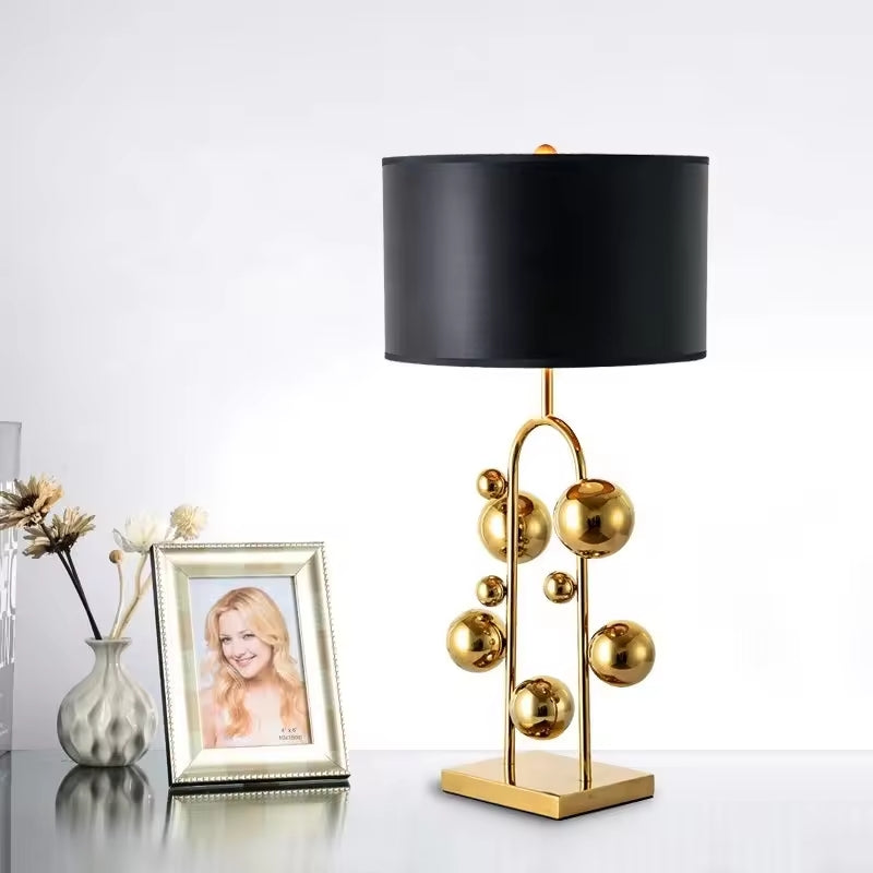 lamp table golden home creative desk lamp villa study living room bedroom bedside lamp