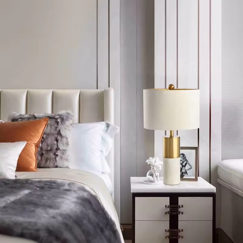 Luxury Marble & Stainless Table Lamp