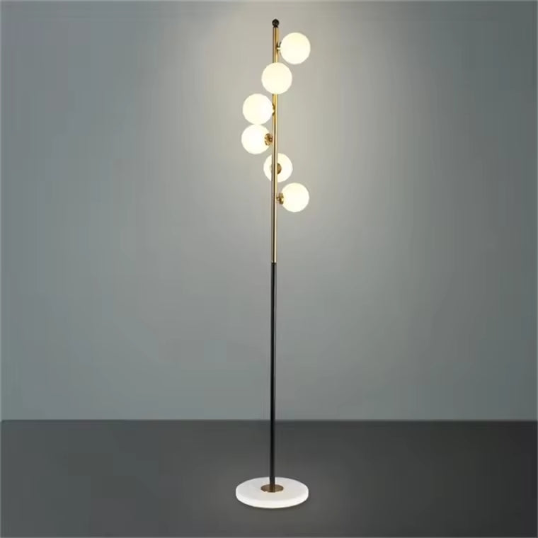 Marble Floor Lamp With 6 Bulbs