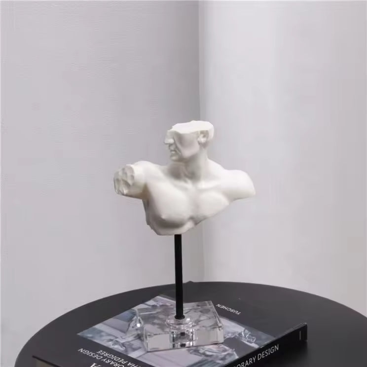 Abstract Modern Resin Human Figure Busts Sculpture