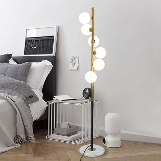 Marble Floor Lamp With 6 Bulbs