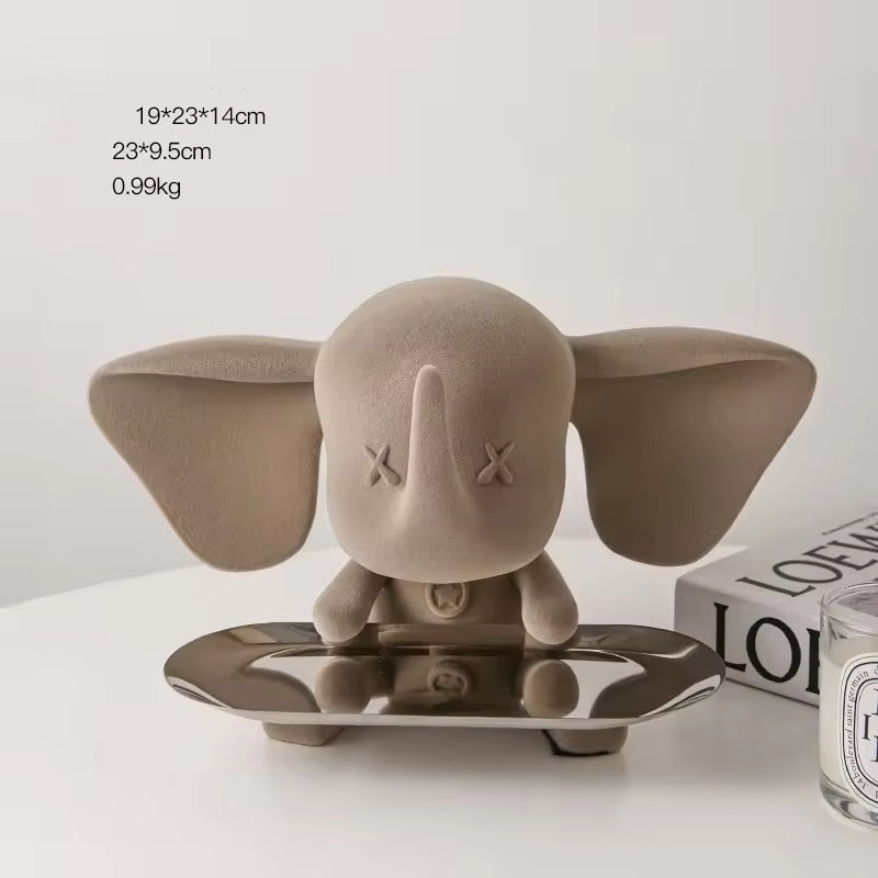 Modern Big-Eared Dumbo With Metal Tray