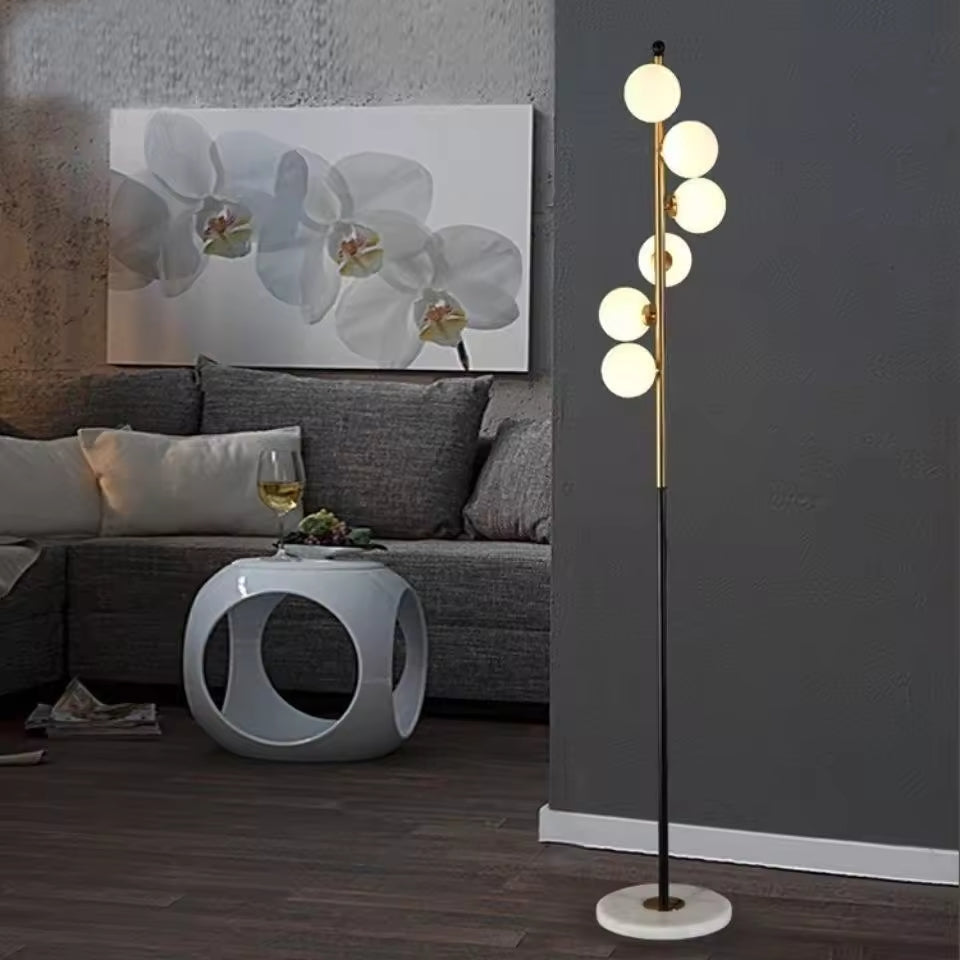 Marble Floor Lamp With 6 Bulbs