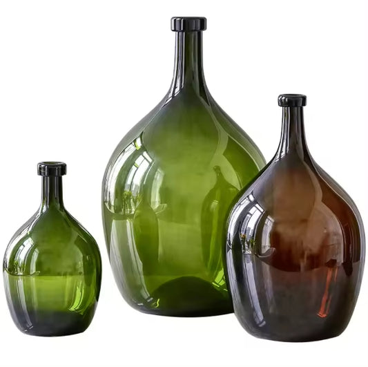 Hand Blown Glass Vase Available In Green