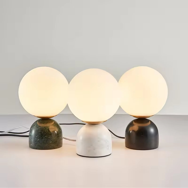 Marble Desktop Lamp With Glass