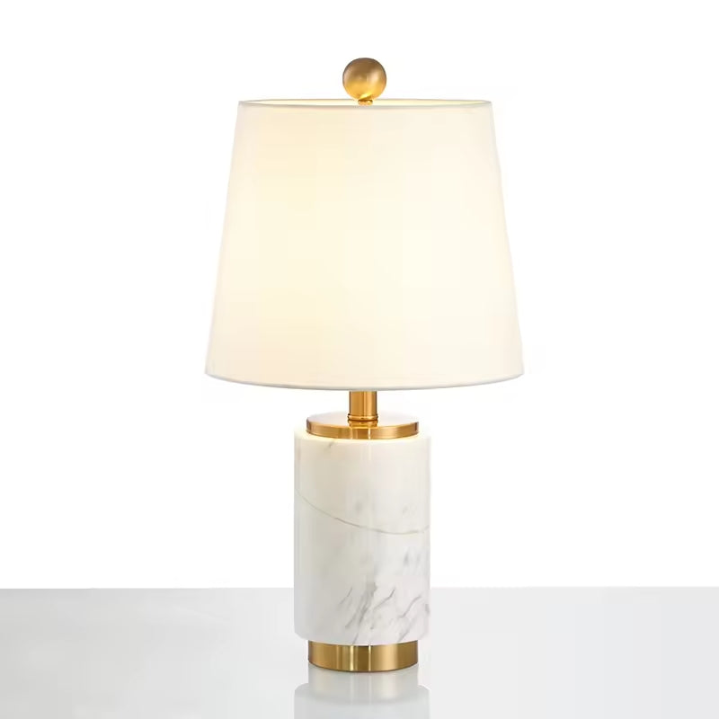 Marble Table Lamp With Stainless Touch