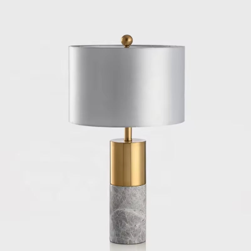 Luxury Marble &amp; Stainless Table Lamp