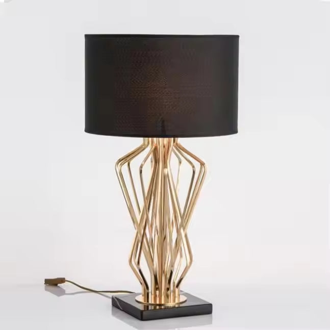 Contemporary Stainless Table LampWith Marble Base